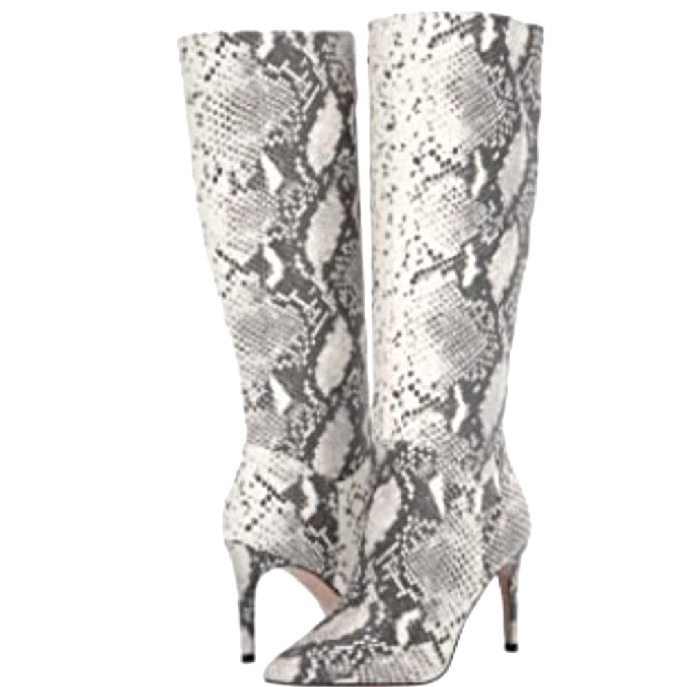 Steve Madden snakeskin boots.